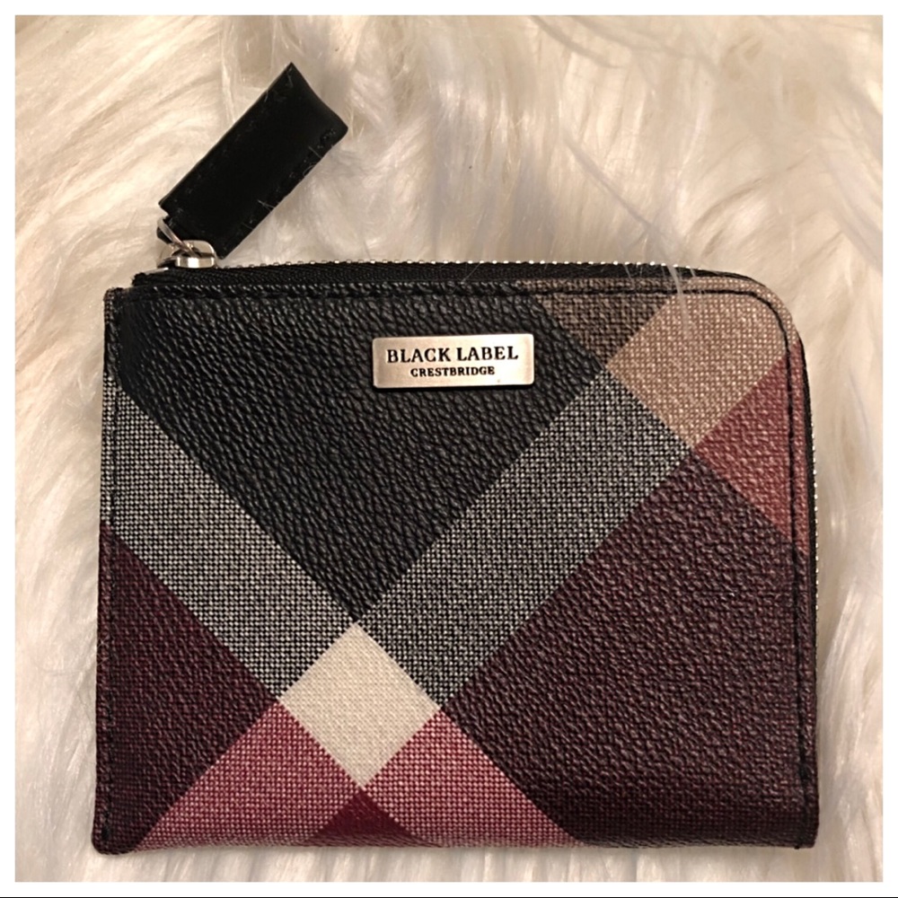 BURBERRY BLACK LABEL CRESTBRIDGE COUN ZIP WALLET